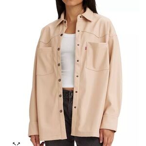 Levi’s Nude Leather Jacket Size M